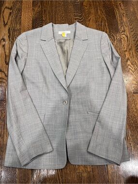 Classic Gray Single-Button Blazer